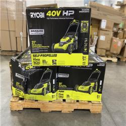 DALLAS LOCATION- AS-IS RYOBI MIXED MOWER PALLET (3 UNITS)