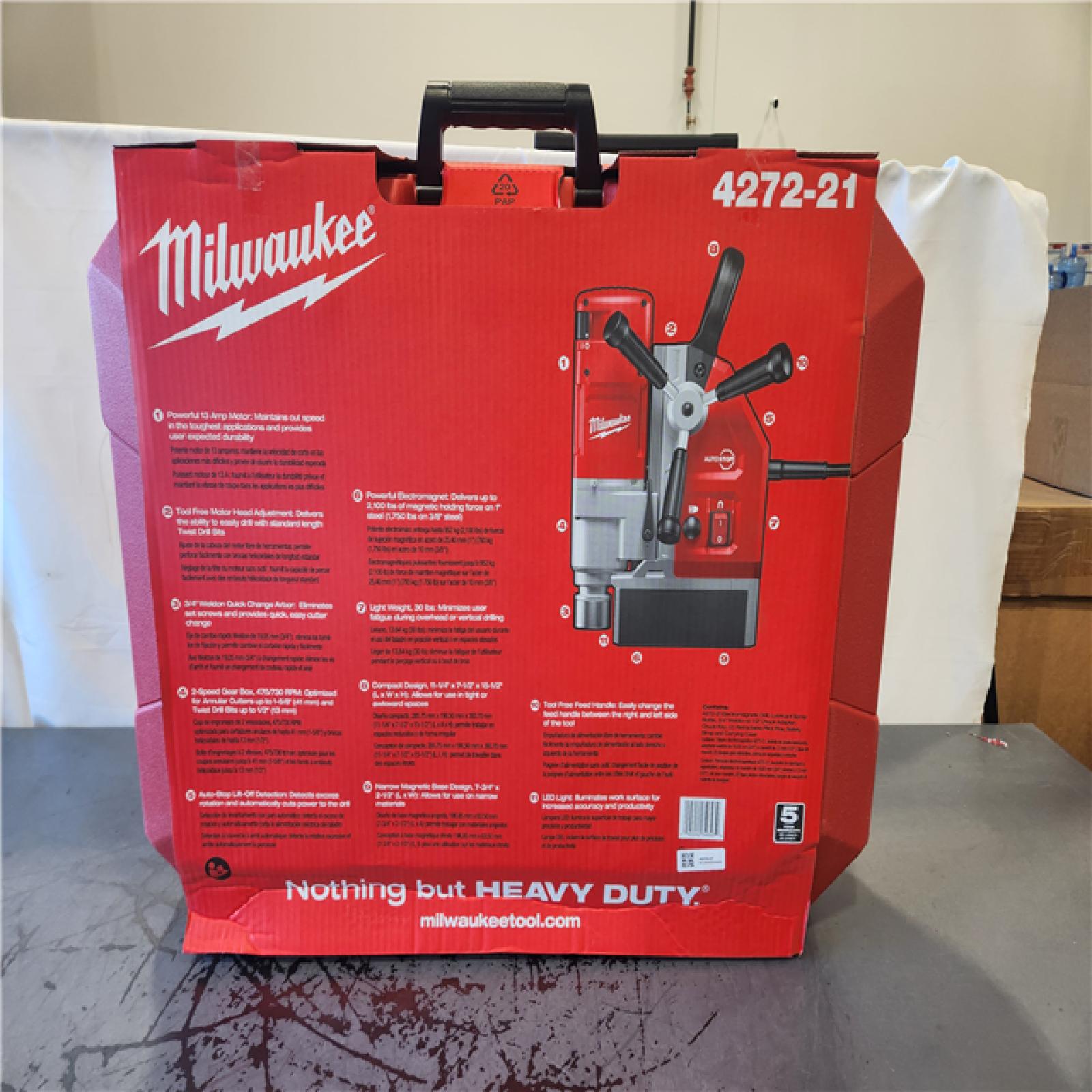 LIKE-NEW- 13 Amp 1-5/8 in. Electromagnetic Drill Kit