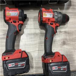 AS-IS Milwaukee FUEL 18V Lithium-Ion Brushless Cordless Hammer Drill and Impact Driver Combo Kit