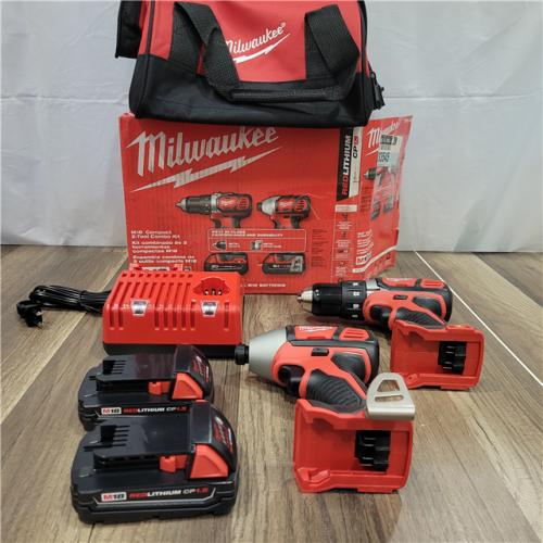 AS-IS Milwaukee M18 18V Cordless Brushed 2 Tool Drill/Driver and Impact Driver Kit
