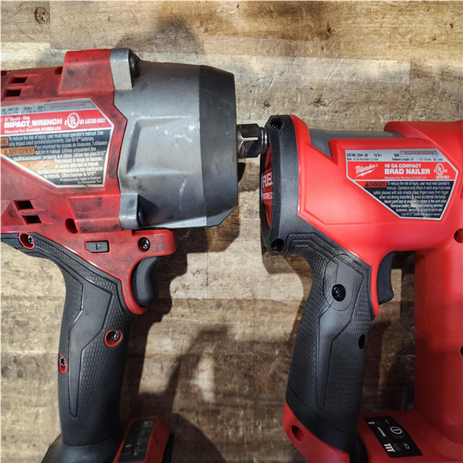 Houston Location Milwaukee Impact and Nail Gun and Batteries QTY/3 with Charger