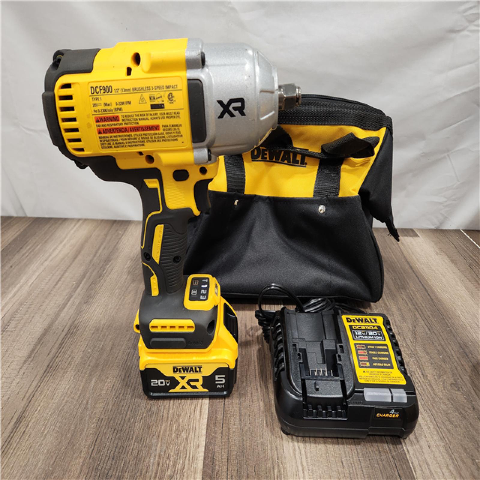 AS-IS DEWALT 20V MAX Lithium-Ion Cordless 1/2 in. Impact Wrench Ki