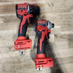 HOUSTON LOCATION - AS-IS Milwaukee 18V Lithium-Ion Brushless Cordless Compact Drill/Impact Combo Kit