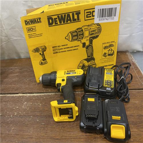 AS-IS 20V MAX Cordless 1/2 in. Drill/Driver, (2) 20V 1.3Ah Batteries, Charger and Bag