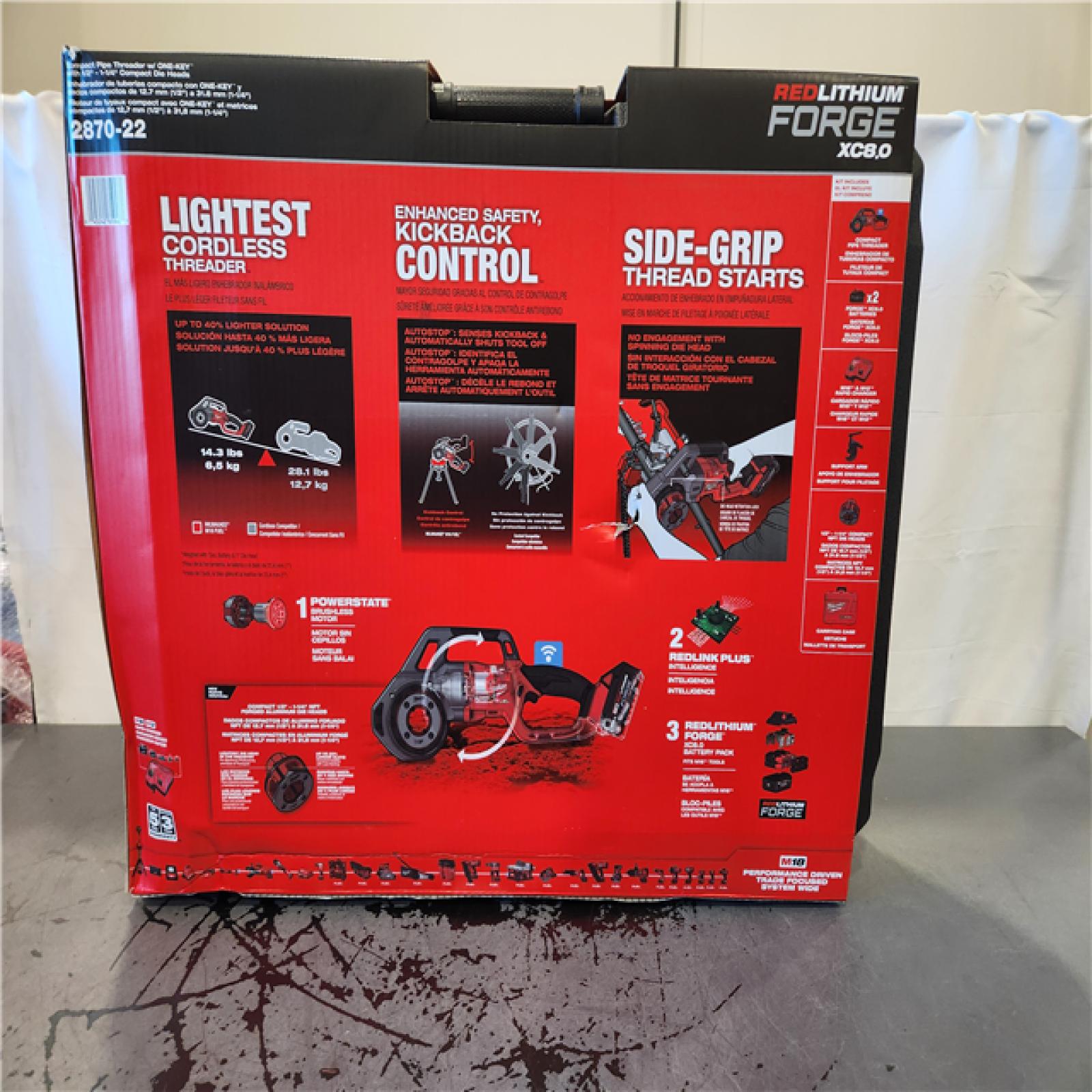 NEW Milwaukee 2870-22 M18 18V FUEL Cordless Compact Pipe Threader W/ ONE KEY Kit