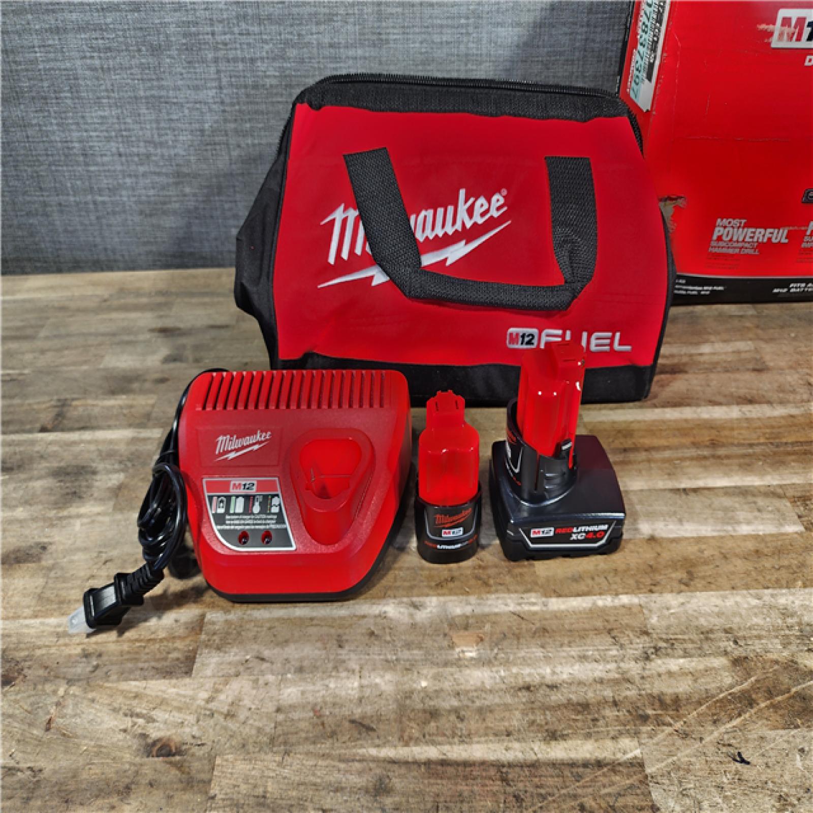 HOUSTON LOCATION - AS-IS (APPEARS LIKE NEW) Milwaukee FUEL 12-Volt Lithium-Ion Brushless Cordless Hammer Drill and Impact Driver Combo Kit