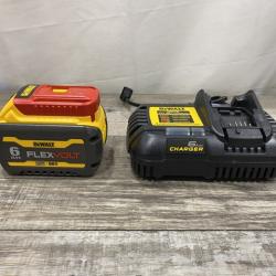 AS-IS DEWALT FLEXVOLT 20V/60V MAX Lithium-Ion 6.0Ah Battery Pack with 6 Amp Output Charger
