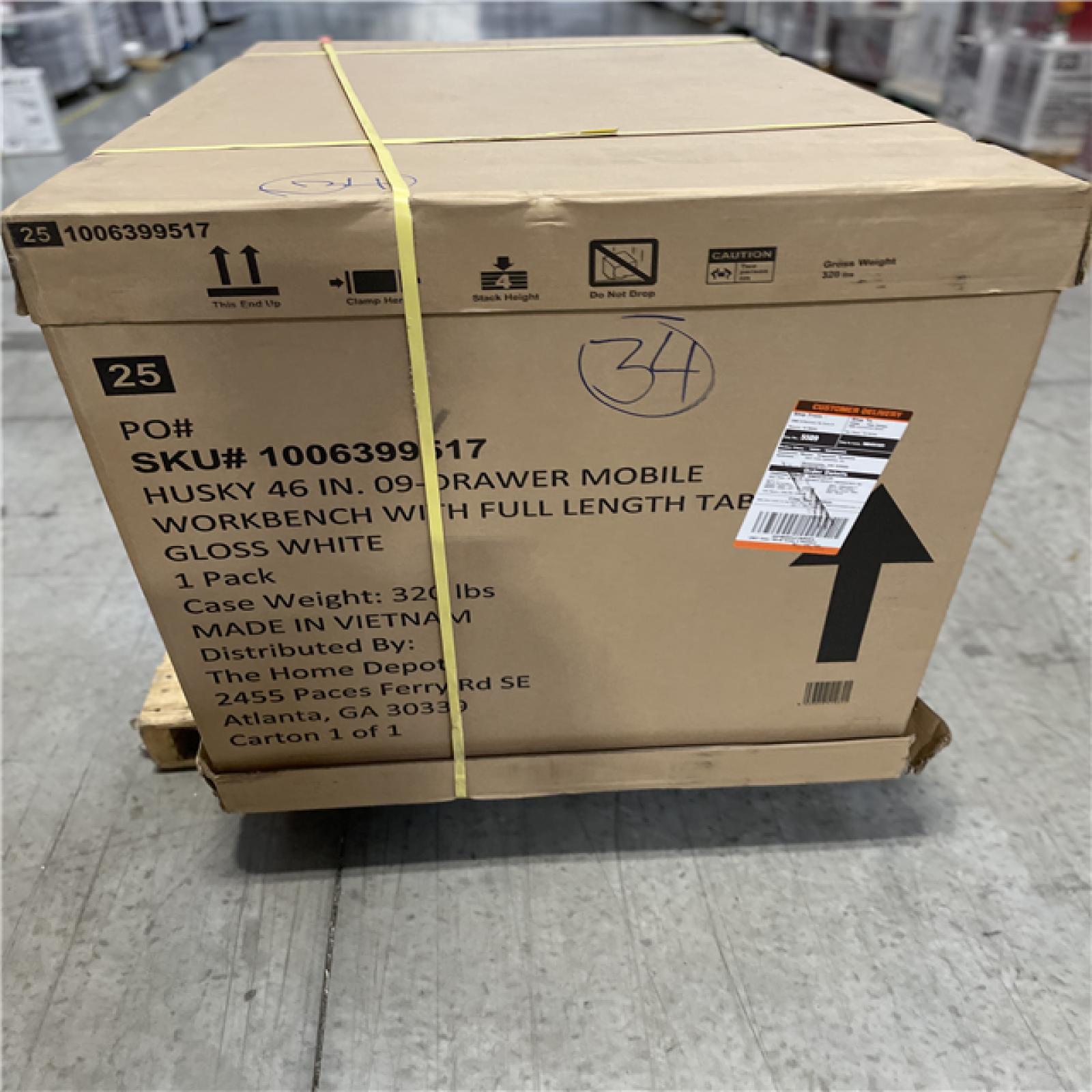 DALLAS LOCATION- Husky 46 in. W x 51 in. D Standard Duty Mobile Workbench Cabinet