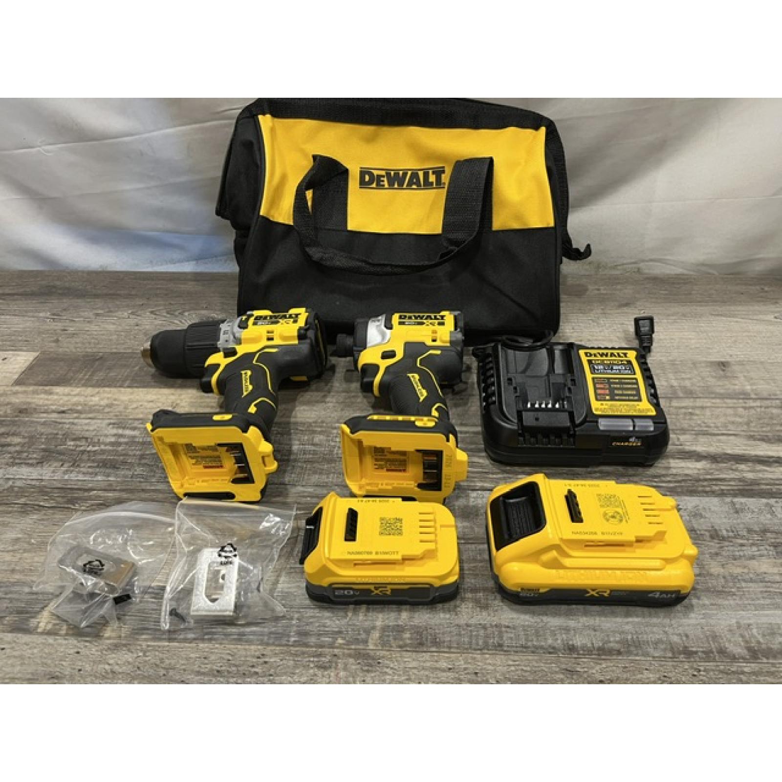 AS-IS DEWALT 20V XR Lithium-Ion Cordless 2-Tool Combo Kit