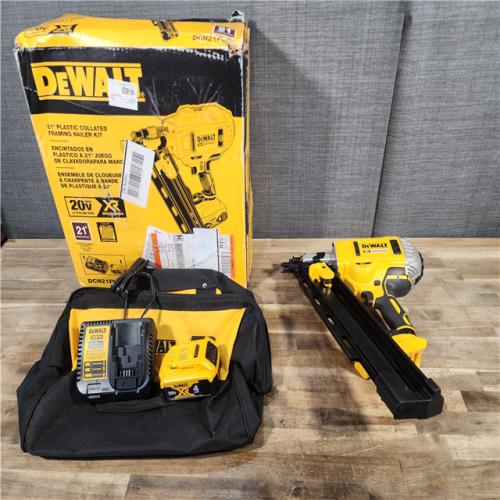 HOUSTON LOCATION - AS-IS DeWalt 20V MAX Collated Cordless Framing Nailer Tool Kit with Rafter Hook