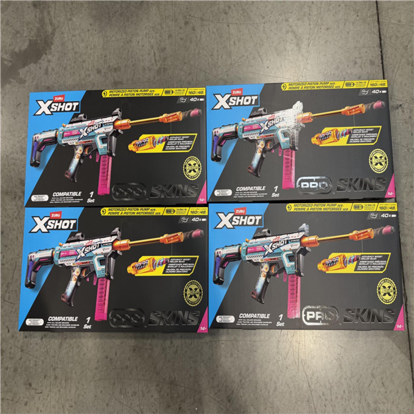 NEW! - BULLSEYE XSHOT Pro Motorized Piston Pump Toy Dart Blaster by ZURU - (4 UNITS)