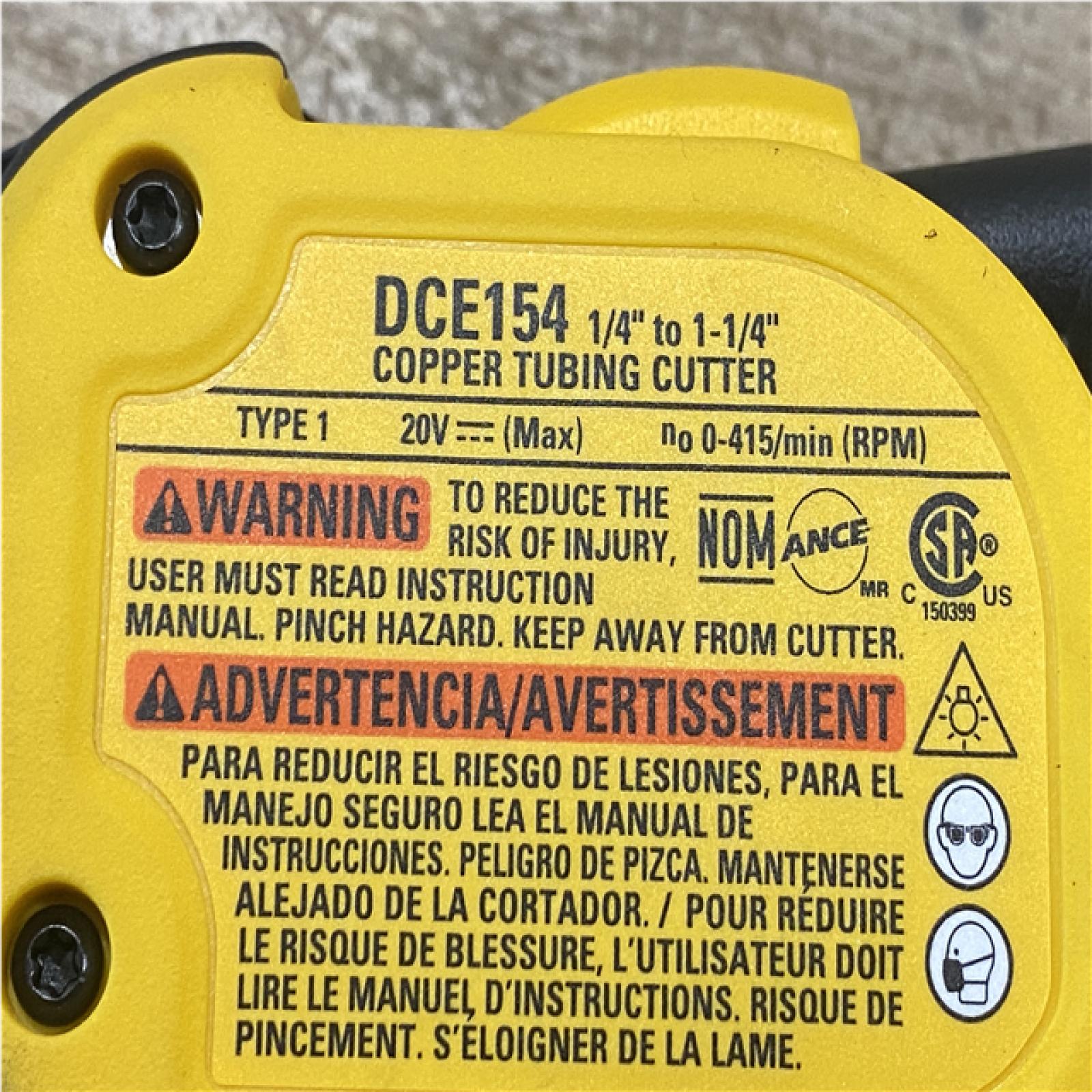 AS-IS DEWALT 20-Volt MAX XR Copper Cutter (Tool Only)