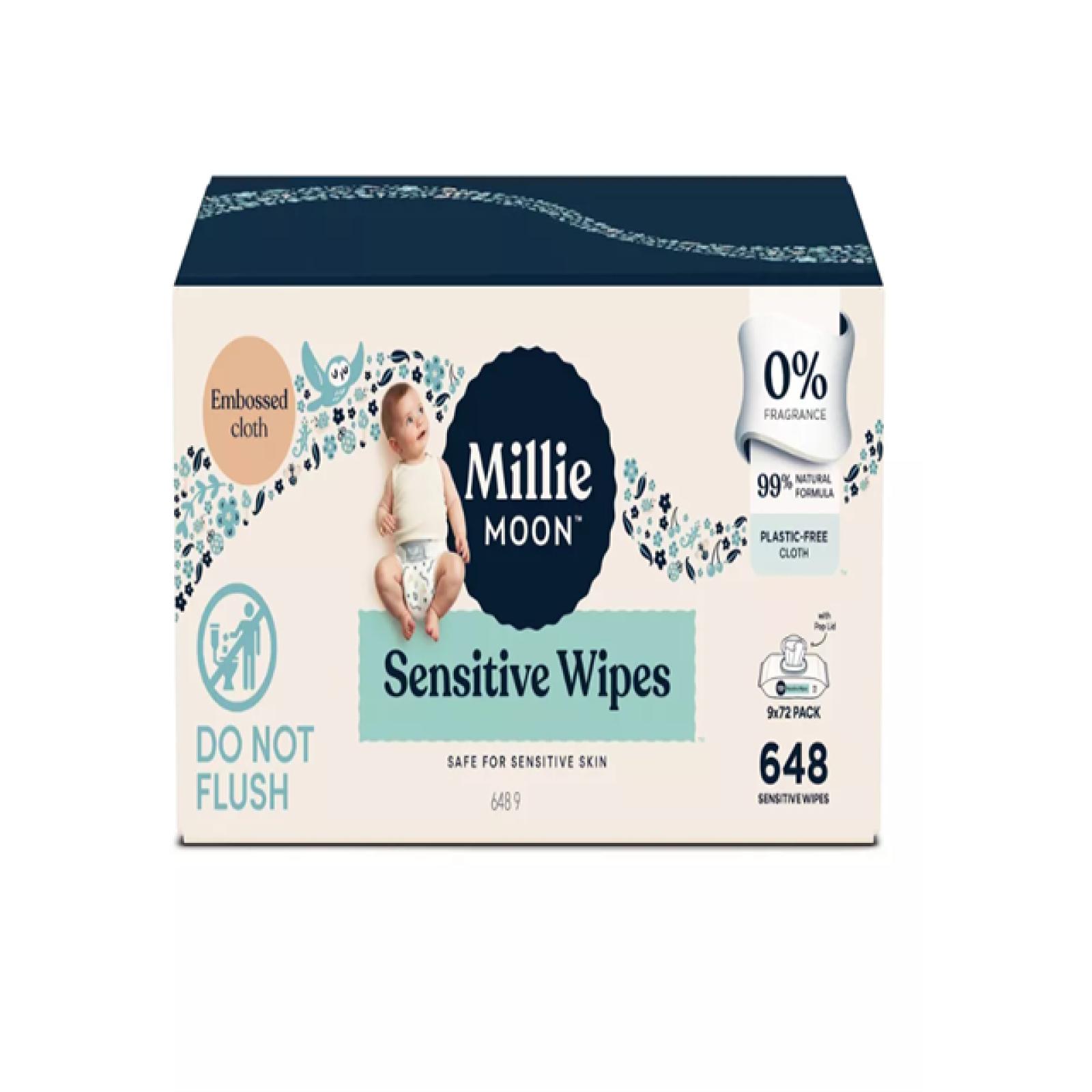 DALLAS LOCATION- Millie Moon Sensitive Wipes 648ct  PALLET -51 CASES