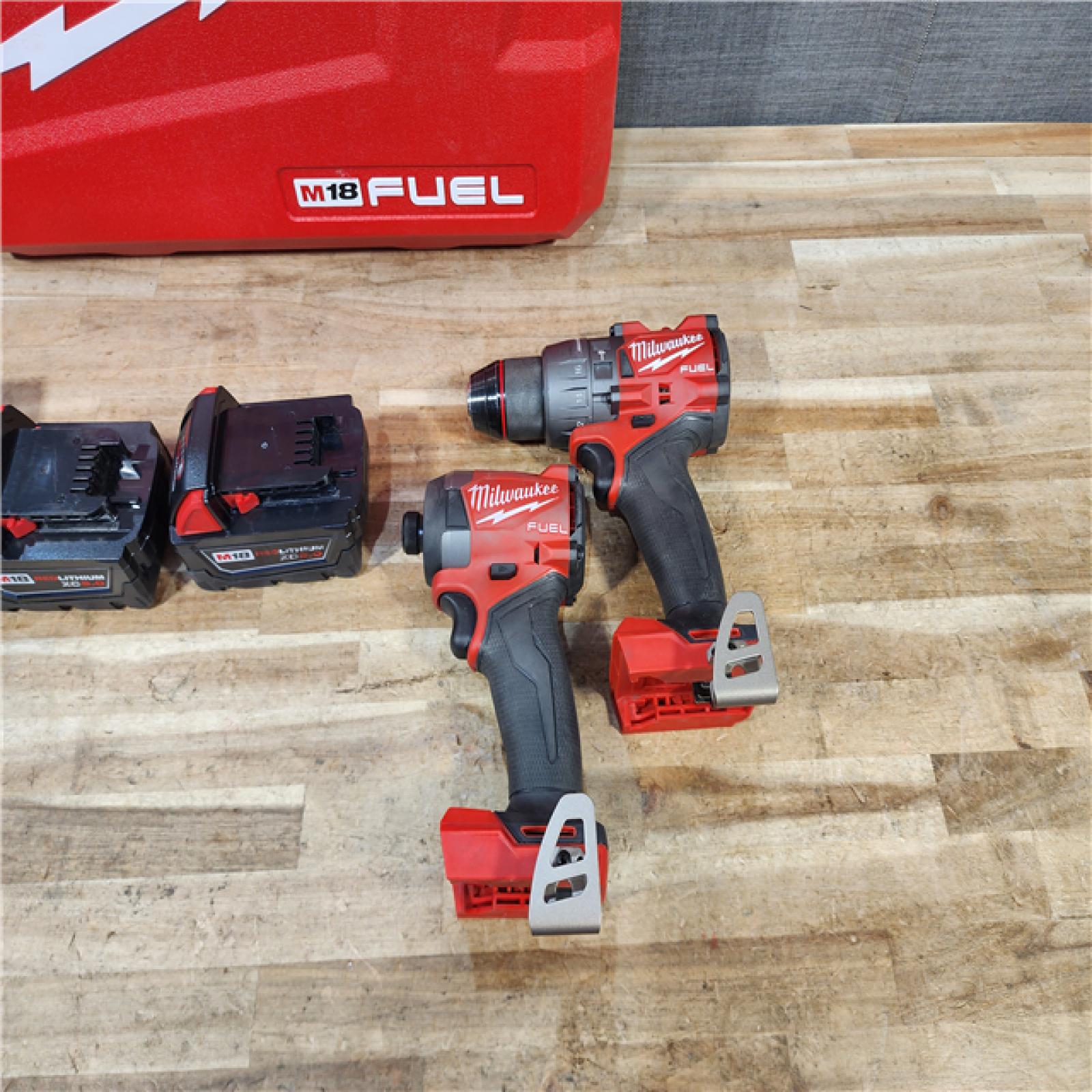HOUSTON LOCATION - AS - IS Milwaukee FUEL 18V Lithium-Ion Brushless Cordless Hammer Drill and Impact Driver Combo Kit