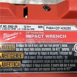 AS-IS Milwaukee FUEL 12V Lithium-Ion Brushless Cordless Stubby 3/8 in. Impact Wrench (Tool-Only)