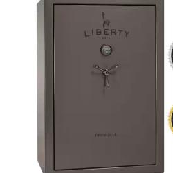 DALLAS LOCATION - LIBERTY SAFE Federal 48-Gun 75-Min fire rating EMP E-Lock  60.5 in. H x 42 in. W x 22 in. D  Gray Marble Gun Safe