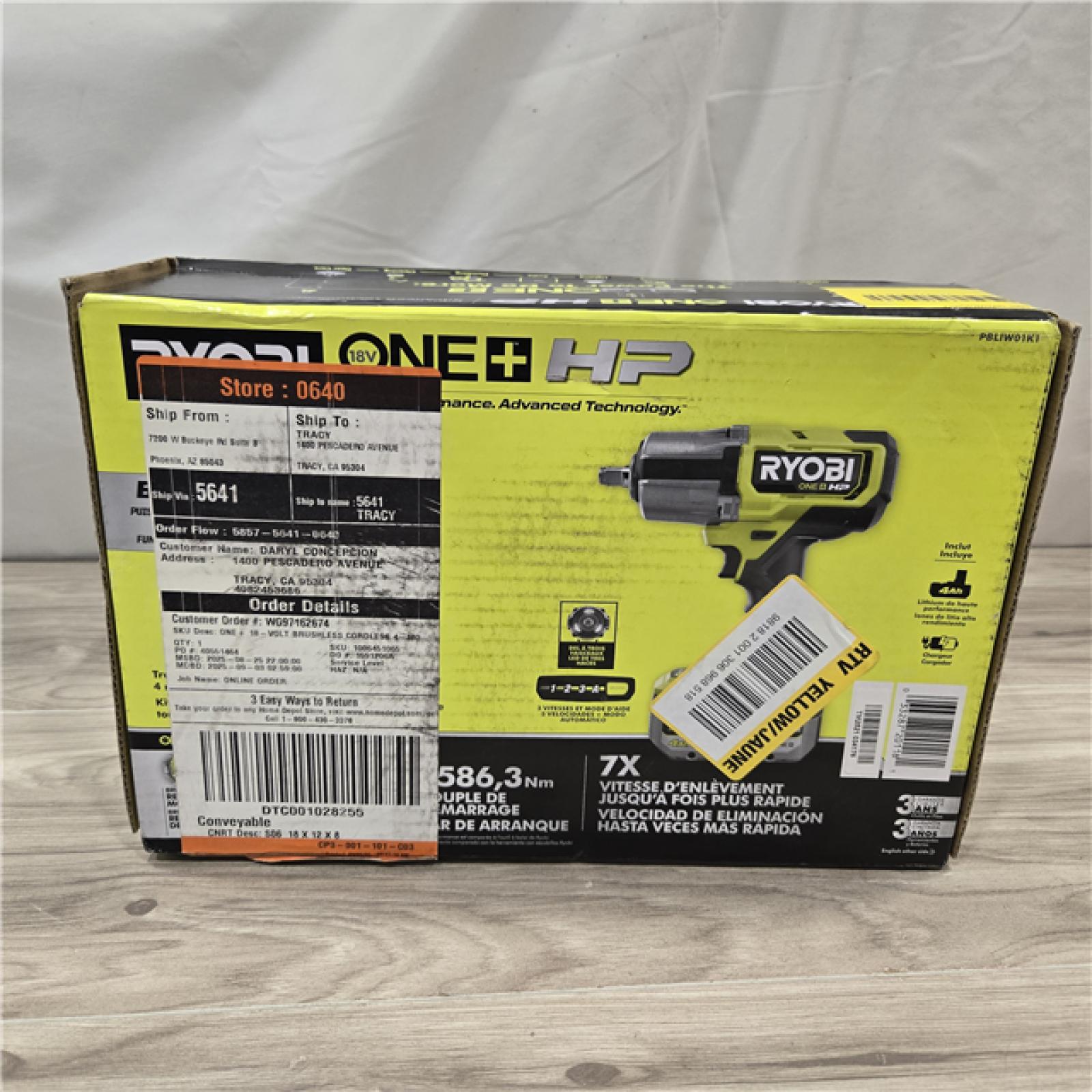 NEW! - ONE+ 18V Brushless Cordless 4-Mode 1/2 in. High Torque Impact Wrench Kit