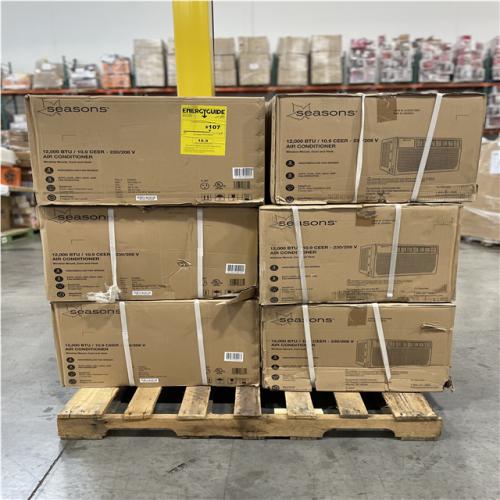 DALLAS LOCATION - SEASONS 12 000 BTU AIR CONDITIONER PALLET- (6 UNITS)
