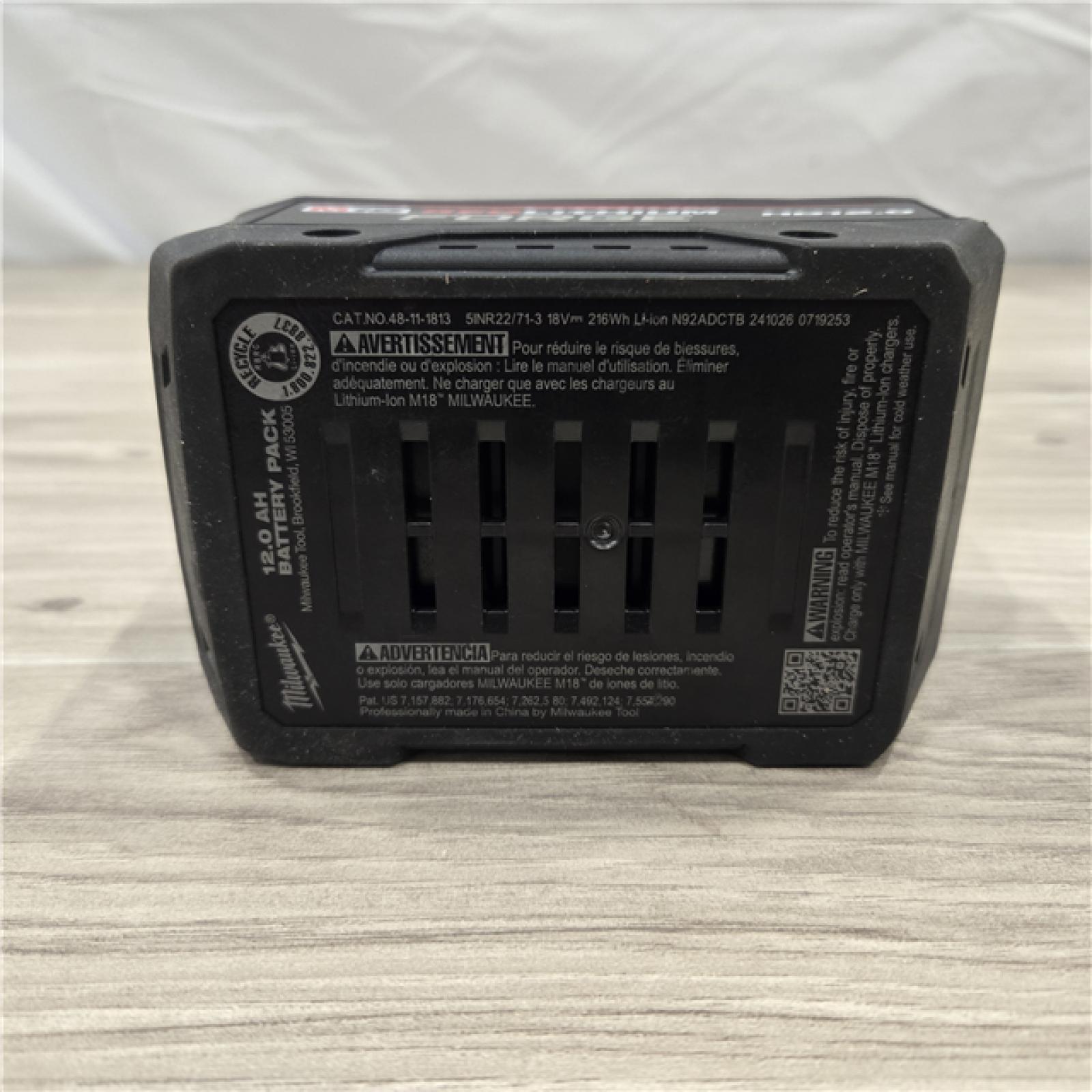 AS-IS Milwaukee M18 Forge 48-11-1813 12 Ah Lithium-Ion Redlithium HD Battery 1 Pc