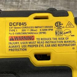 AS-IS DEWALT 20-Volt Maximum XR Cordless Brushless 1/4 in. 3-Speed Impact Driver (Tool-Only)