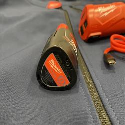 AS-IS Milwaukee Men's Medium 12V Lithium-Ion Cordless TOUGHSHELL Blue Heated Jacket Kit