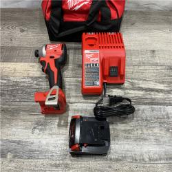 AS-IS Milwaukee 18-Volt Lithium-Ion Compact Brushless Cordless 1/4 in. Impact Driver Kit