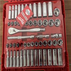 California NEW Sealed Milwaukee 56 piece 3/8 Metric & SAE Ratchet & Sockets w/Four Flat Sides