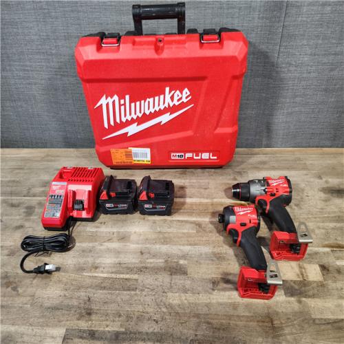 HOUSTON LOCATION - AS-IS MILWAUKEE FUEL 18V Lithium-Ion Brushless Cordless Hammer Drill and Impact Driver Combo Kit