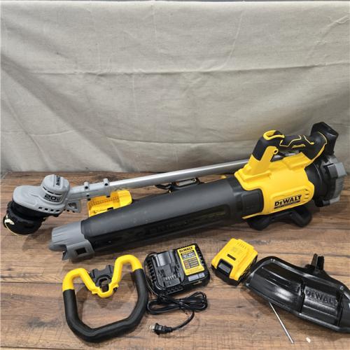AS-IS DEWALT 20V MAX Cordless Battery Powered String Trimmer & Blower Combo Kit with (1) 4 Ah Battery & Charger
