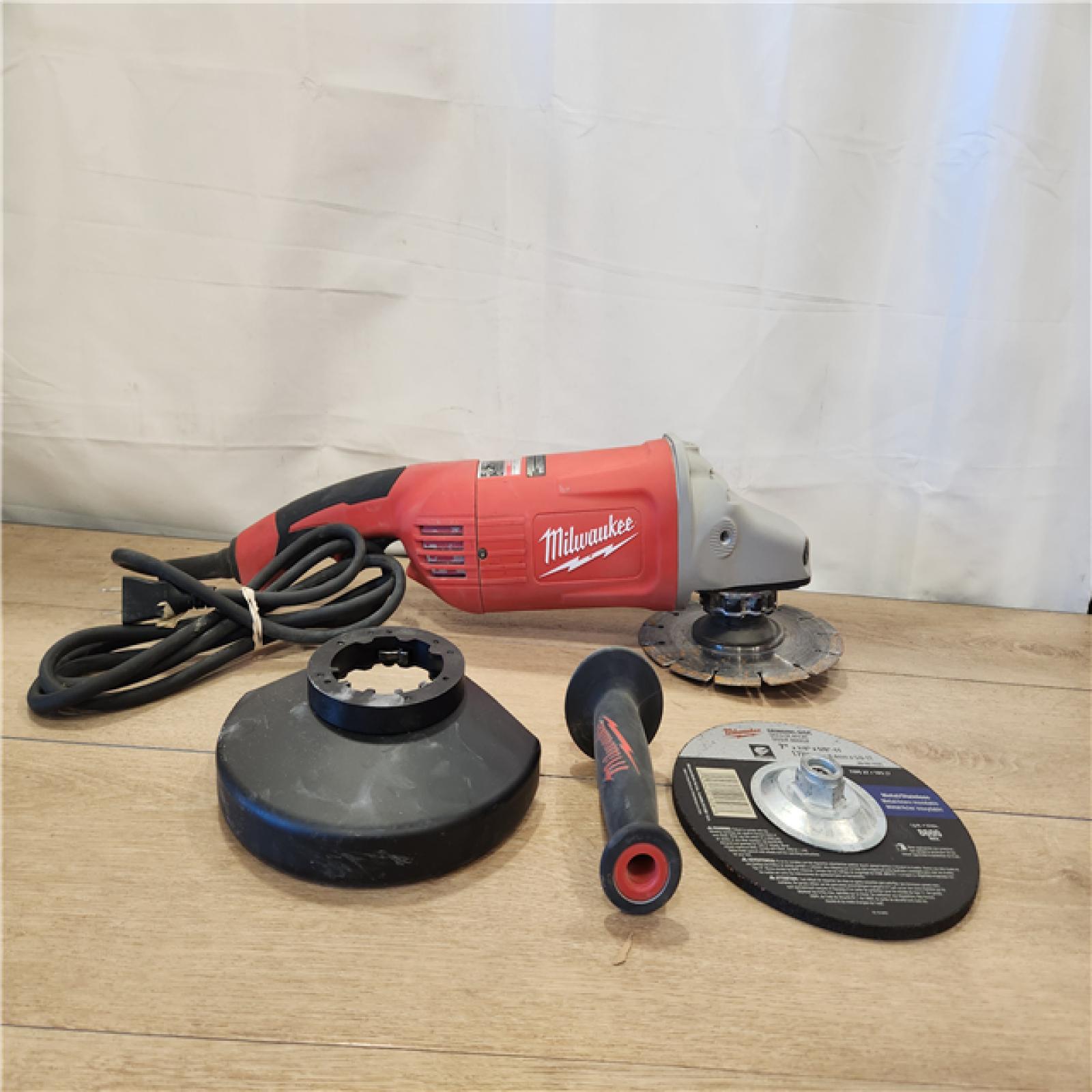 AS-IS- Milwaukee 15 Amp 7/9 in. Large Angle Grinder with Trigger Lock-On Switch