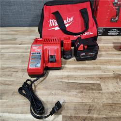 HOUSTON LOCATION - AS-IS Milwaukee FUEL 18V Cordless Mid Torque 1/2 in. Impact Wrench w/ M12 FUEL 3/8 in. Ratchet & Battery/Charger Combo Kit