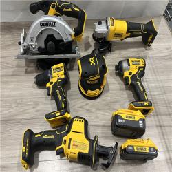 AS-IS DEWALT 20V Lithium-Ion Cordless 6-Tool Combo Kit with Rolling Toolbox