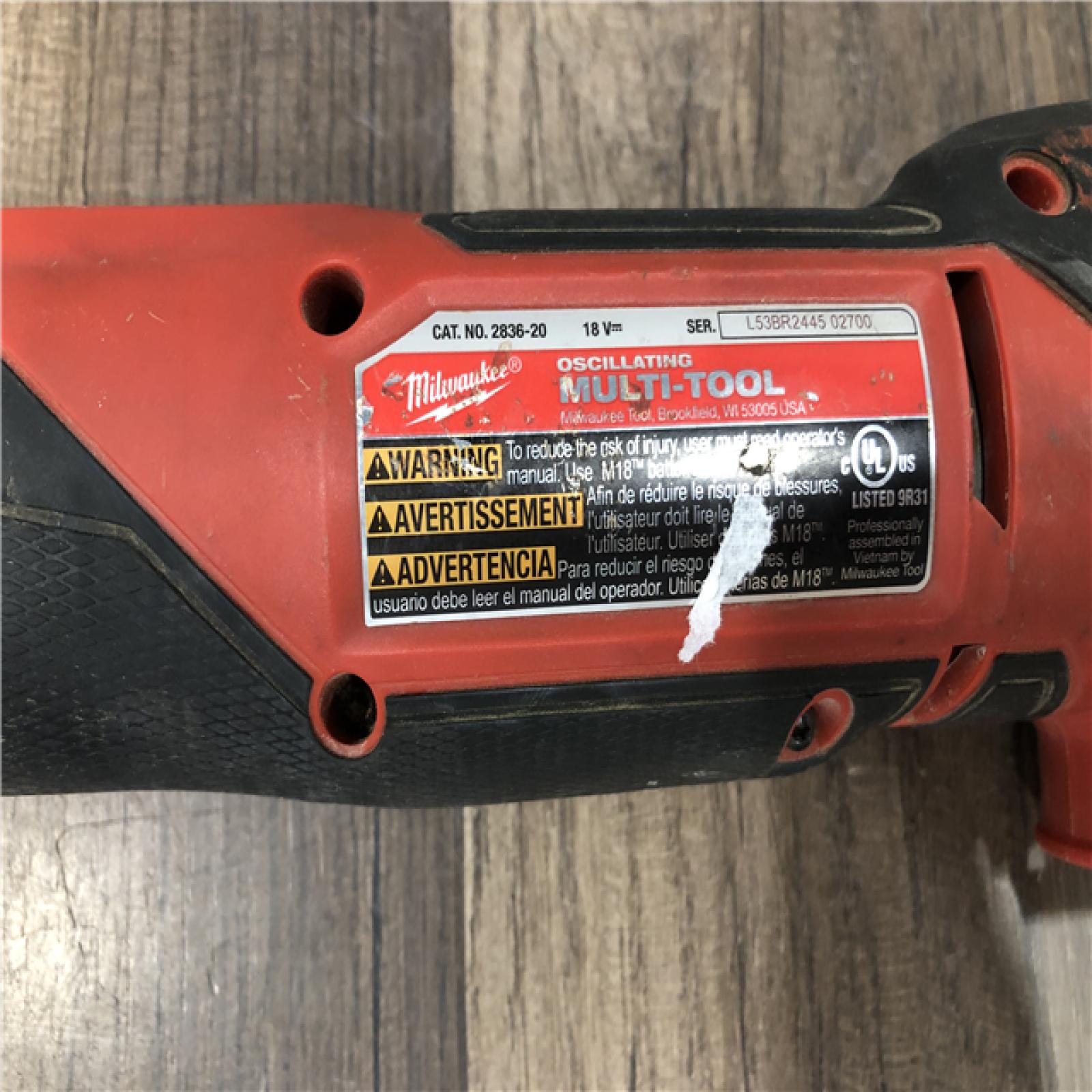 AS-IS Milwaukee FUEL 18V Lithium-Ion Cordless Brushless Oscillating Multi-Tool (Tool-Only)