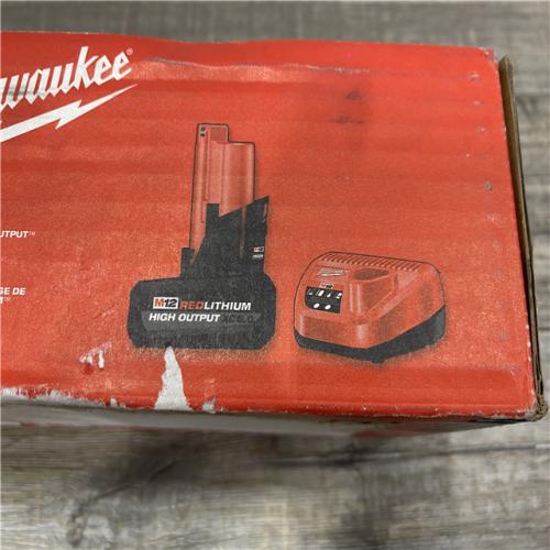 NEW - Milwaukee 12-Volt Lithium-Ion XC High Output 5.0 Ah Battery Pack with Charger Starter Kit