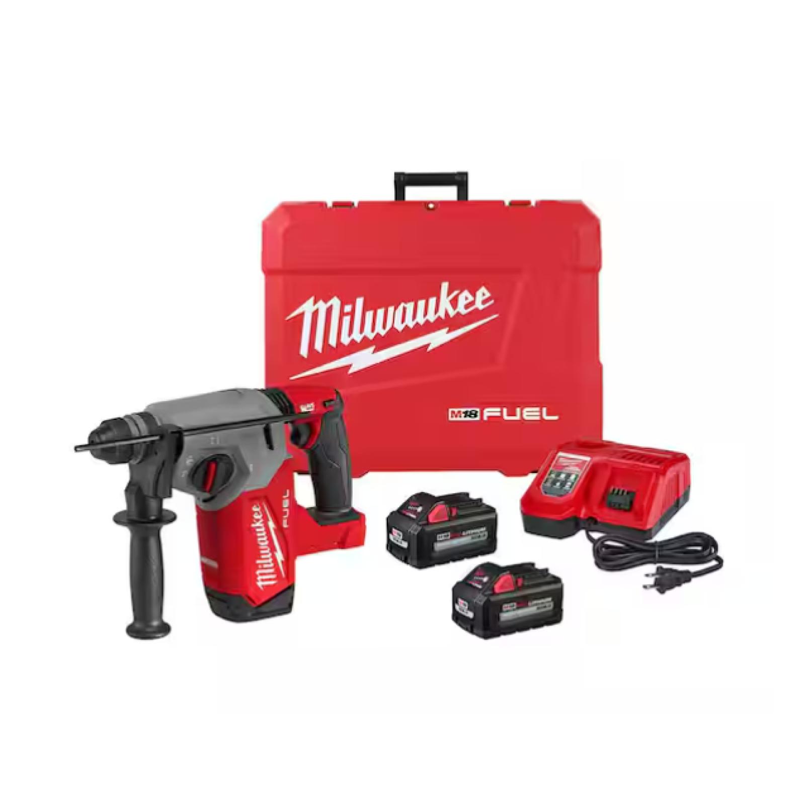NEW!- Milwaukee M18 FUEL 18V Lithium-Ion Brushless 1 in. Cordless SDS-Plus Rotary Hammer Kit