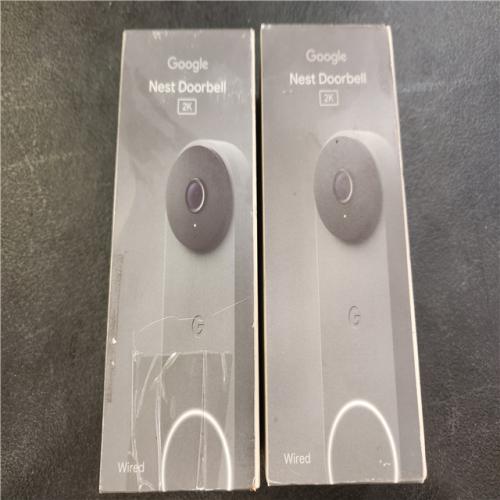 Phoenix AS-IS Google Nest Doorbell (Wired  3rd Gen) - Smart Wi-Fi Video Doorbell Camera (2-Pack)