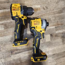 HOUSTON LOCATION - AS-IS Dewalt DCK225D2 20V MAX ATOMIC Brushless Compact Lithium-Ion 1/2 in. Cordless Drill Driver and 1/4 in. Impact Driver Combo Kit with 2 Batteries 2 Ah