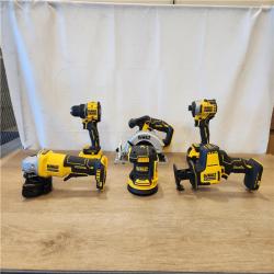 AS-IS- DEWALT 20V Lithium-Ion Cordless 6-Tool Combo Kit with 5.0 Ah and 2.0 Ah Batteries  Charger and Tough System 2.0 Rolling Toolbox
