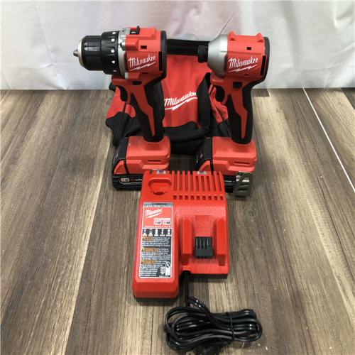 AS-IS Milwaukee 18V Lithium-Ion Brushless Cordless Compact Drill/Impact Combo Kit