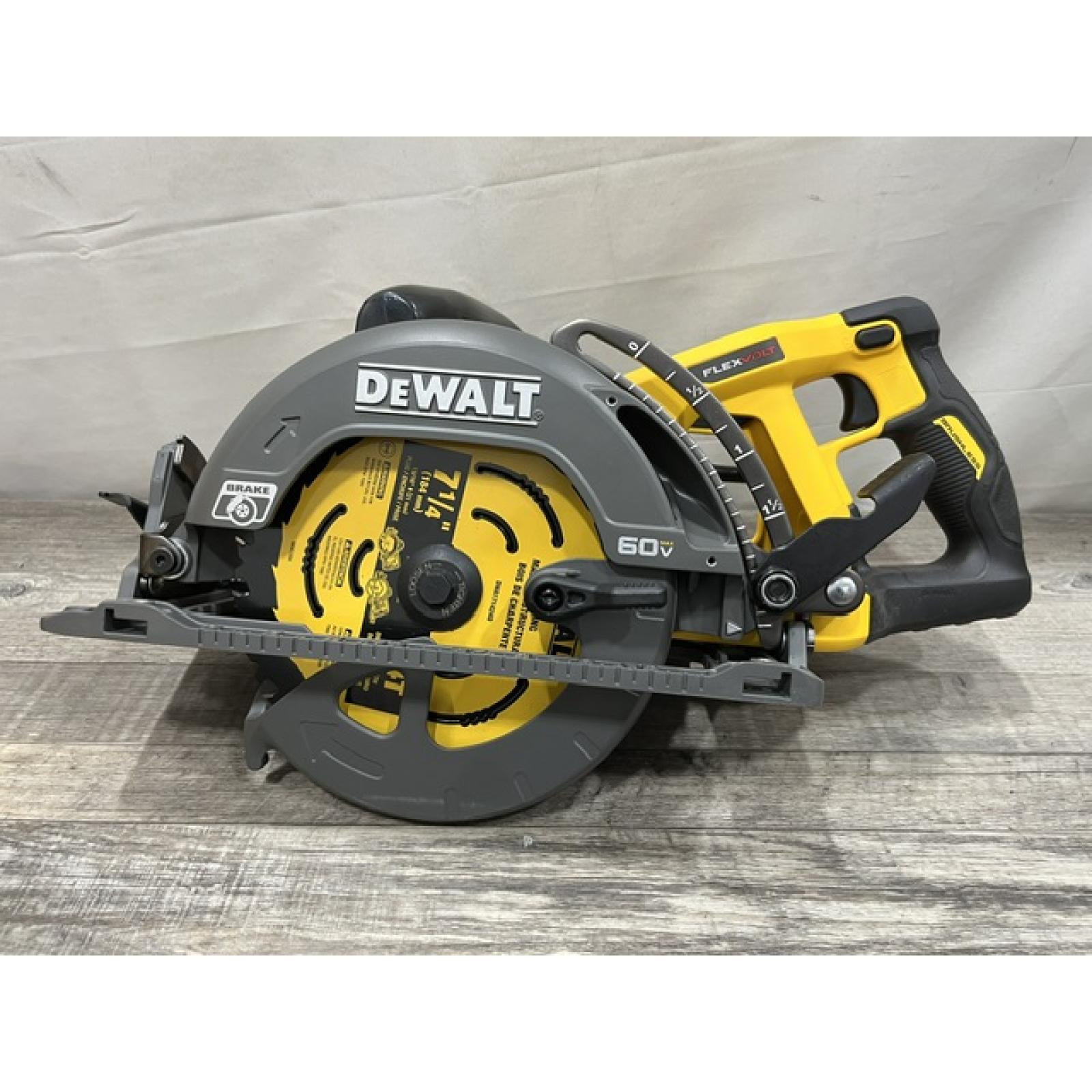 AS-IS DEWALT FLEXVOLT 60V MAX Cordless Brushless 7-1/4 in. Wormdrive Style Circular Saw (Tool Only)