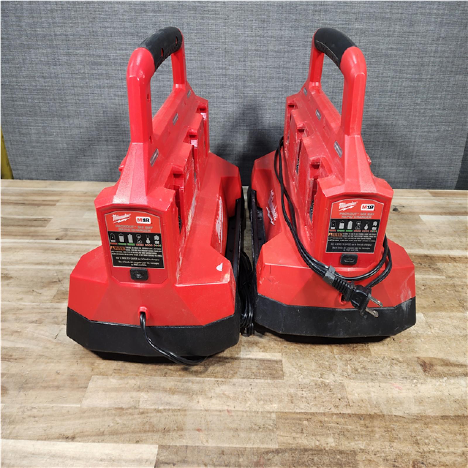 HOUSTON LOCATION - AS - IS MILWAUKEE BATTERY CHARGER PACK QTY - 2