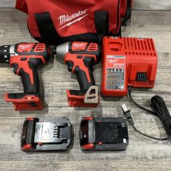 AS-IS Milwaukee 18V Lithium-Ion Cordless Drill Driver/Impact Driver Combo Kit