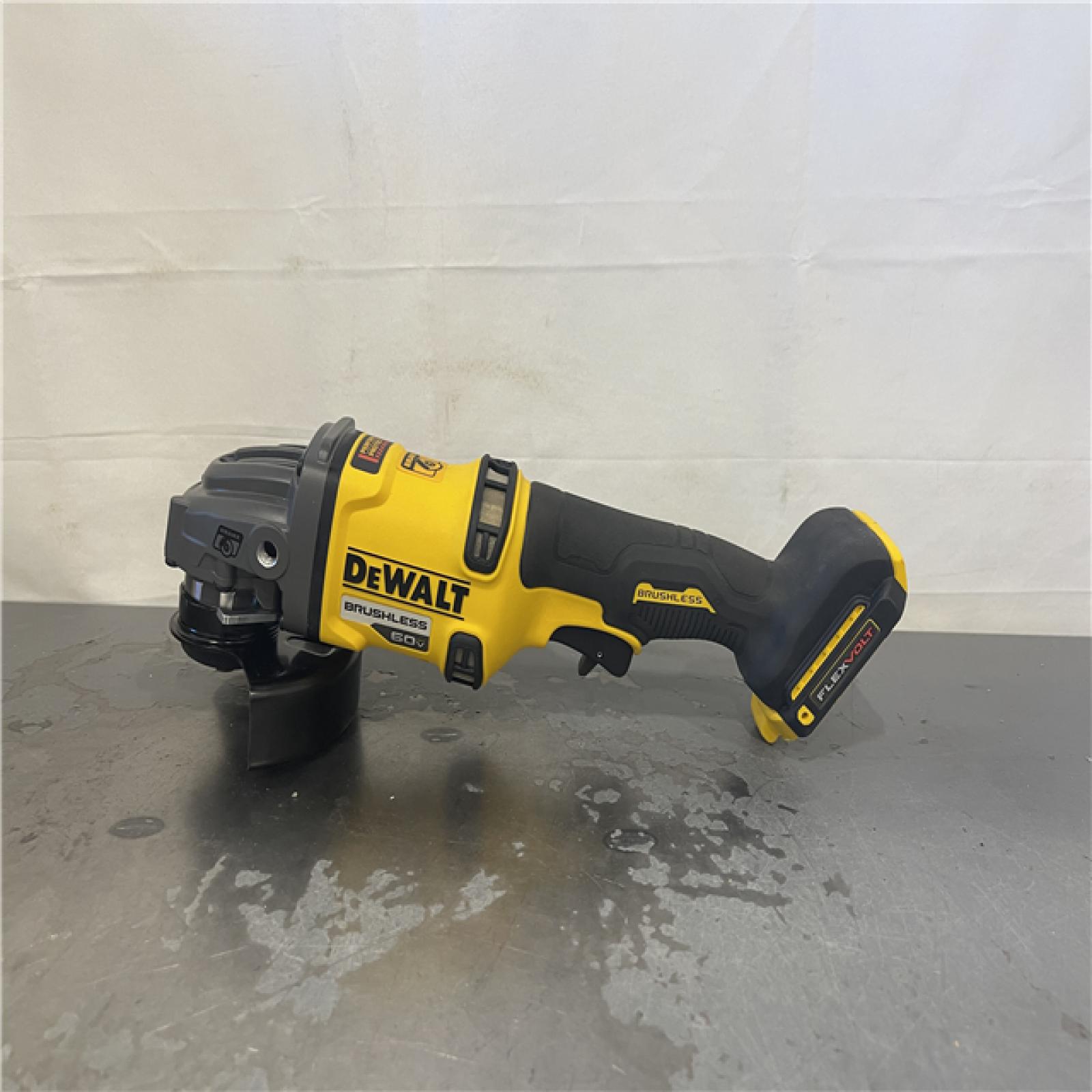 AS-IS- DEWALT 60V MAX Cordless Brushless 4.5 in. to 6 in. Small Angle Grinder with Kickback Brake (Tool Only)
