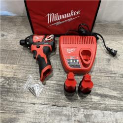 AS-IS Milwaukee 12V Lithium-Ion Cordless 1/4 in. Hex Screwdriver Kit