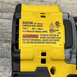 AS-IS DEWALT Atomic 20V Lithium-Ion Cordless Compact 1/2 in. Drill/Driver Kit
