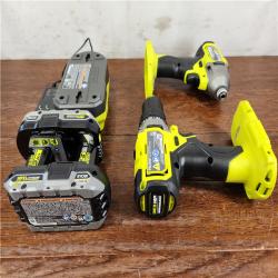 AS-IS RYOBI ONE+ HP 18V Brushless Cordless 1/2 in. Drill/Driver and Impact Driver Kit