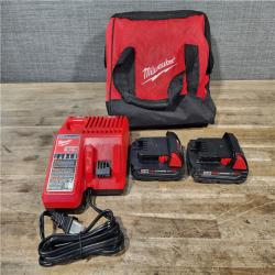 HOUSTON LOCATION - AS-IS M18 18-Volt Lithium-Ion Brushless Cordless Compact Hammer Drill/Impact Combo Kit (2-Tool) with (2) Batteries  Bag