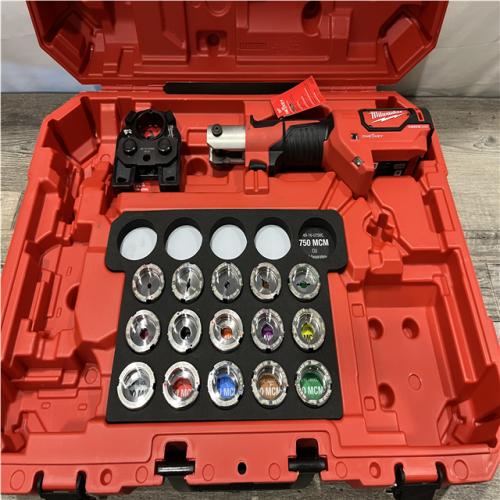 AS-IS Milwaukee 18V Lithium-Ion Cordless FORCE LOGIC 600 MCM Crimper with #8-600 MCM Cu Dies