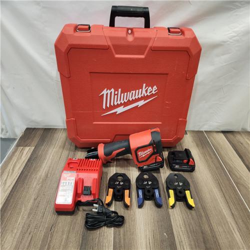 AS-IS- Milwaukee - M18 Short Throw Press Tool Kit - Viega PureFlow & T.