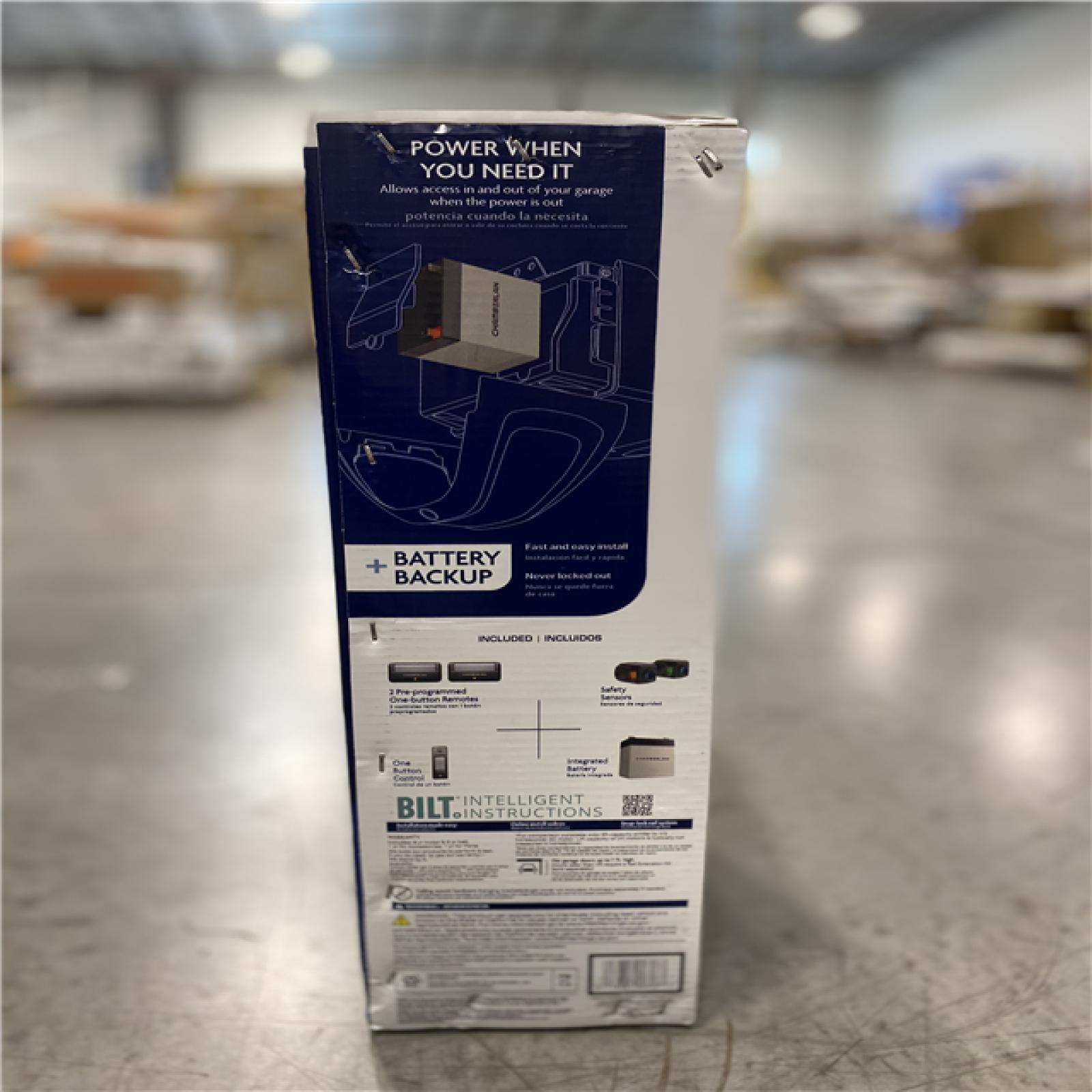 NEW! - Chamberlain B2211T 1/2 HP Smart Quiet Belt Drive Garage Door Opener with Battery Backup